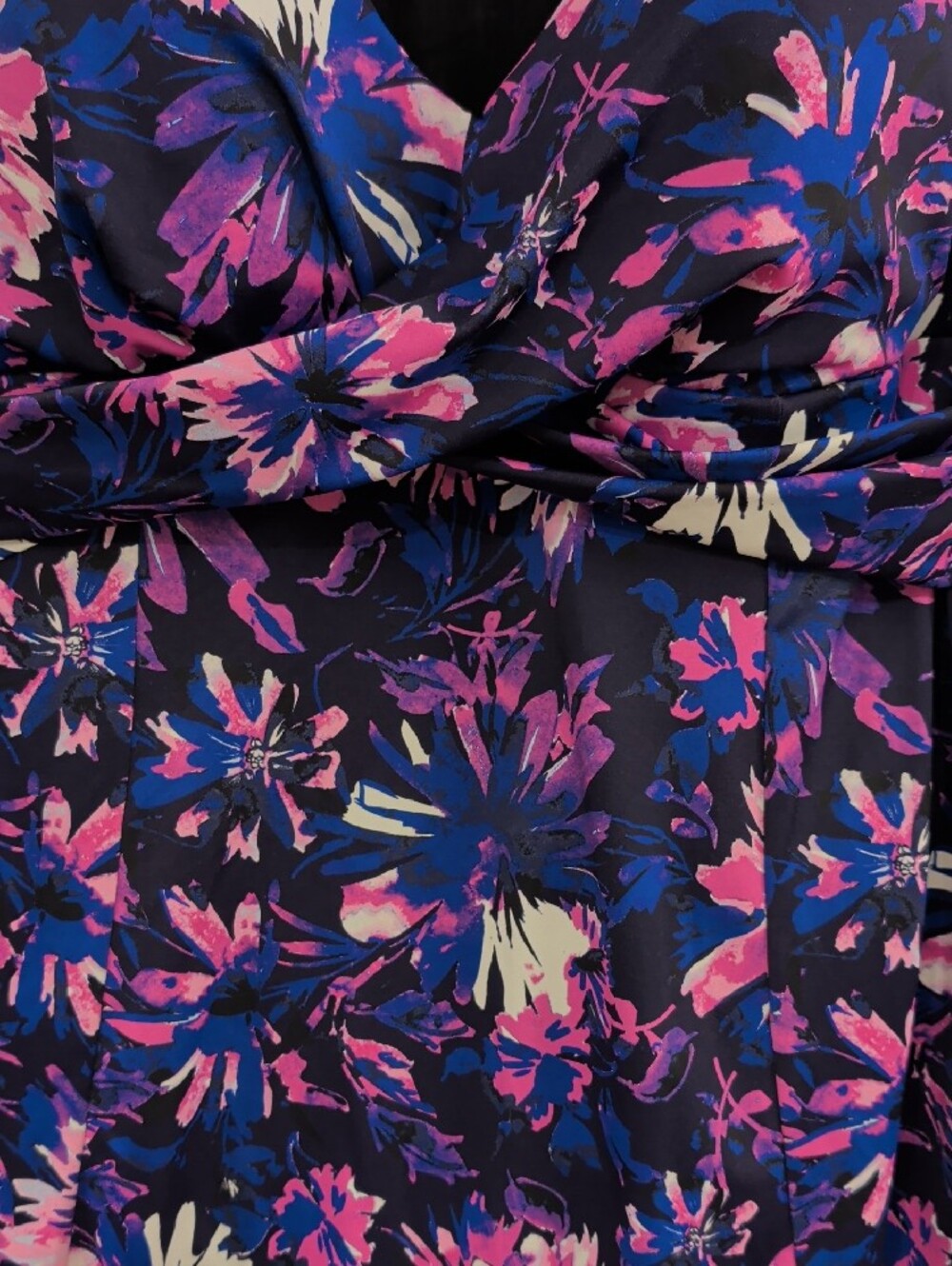 SWIMSUITS FOR ALL -Size 22 Floral One-Piece Swim Dress in Purple, Pink, Blue - Picture 3 of 16